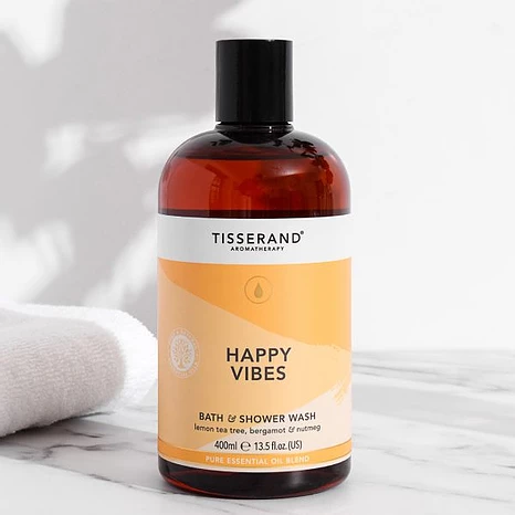 Why You Should Start Every Day With An Aromatherapy Shower - Tisserand Happy Vibes Bath and Shower Wash