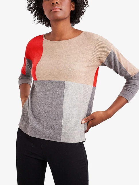 Knitwear You Can Wear All Year Round - White Stuff Olivia Colour Block Jumper
