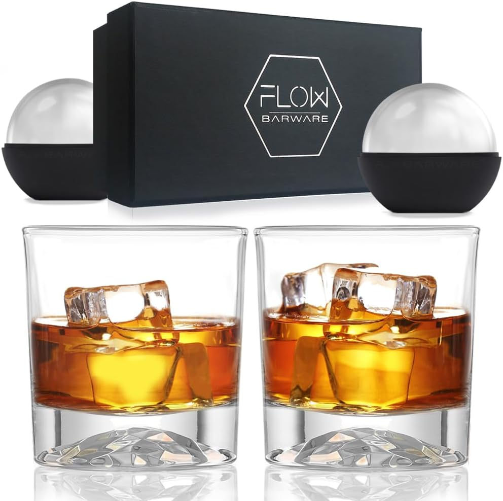 Valentine's Day Gift Guide For Him: FLOW Barware - Mountain Base Whiskey Glasses £17.95