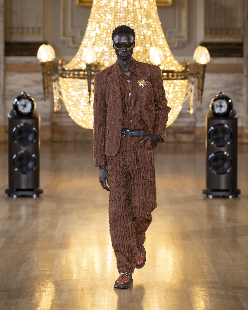 Black male model at Labrum SS27 Runway