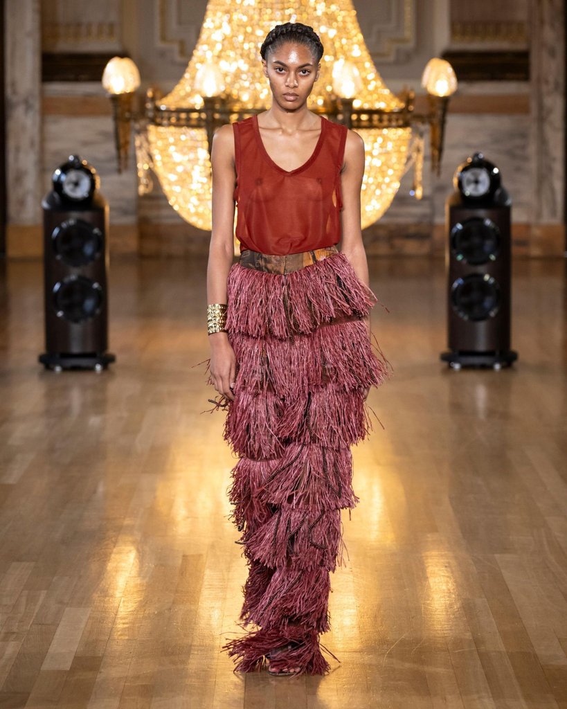 Black female model at Labrum SS27 Runway